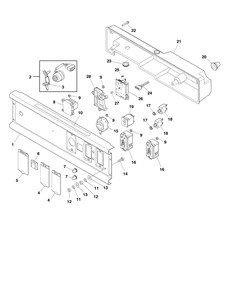 Control Panel Diagram and Parts List for 030794-00  Briggs and Stratton Generator